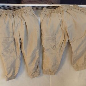 Columbia Kids Beige Elastic Waist Cargo Joggers